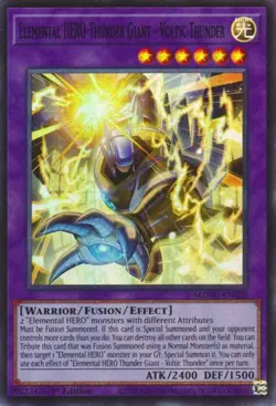 Yugioh! Elemental HERO Thunder Giant - Voltic Thunder - MZMU-EN029 - Super Rare - Image 1