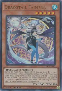 Dracotail Faimena JUSH-EN002 Justice Hunters UR Ultra Rare NM Near Mint Yugioh - Image 1