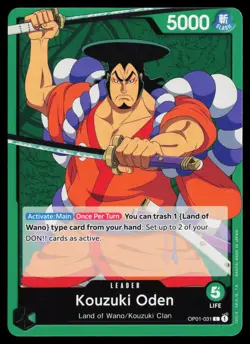 Kouzuki Oden OP01-031 Leader Romance Dawn One Piece Near Mint - Image 1