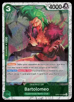 Bartolomeo (Pirate Foil) OP07-031 Prb-02 One Piece NM/M - Image 1
