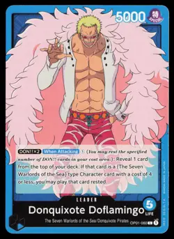 Donquixote Doflamingo (060) OP01-060 Leader Romance Dawn One Piece Near Mint - Image 1