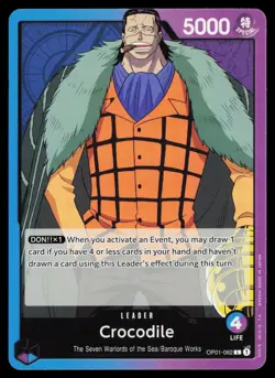 Crocodile (062) OP01-062 Leader Romance Dawn One Piece Near Mint - Image 1