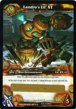 World of Warcraft Landro's Lil XT Loot Card *Unscratched* - Image 1