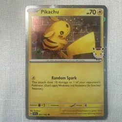 Pikachu (Pokemon Day 2026) 051/162 SWIRL Miscellaneous Cards Cosmo Holo NM P13 - Image 1