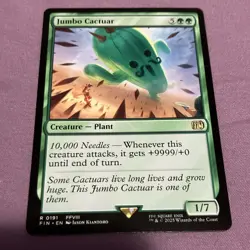 Final Fantasy Jumbo Cactuar Rare Green Creature MTG Card Universes Beyond 0191 - Image 1