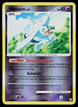 Pokemon Card Diamond & Pearl Wynaut 42/130 Reverse Holo Rare - Image 1
