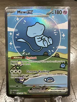 Mew ex SIR Paldean Fates 232/091 SV PAF EN Pokemon Card Shining Bubble 2024 - Image 1