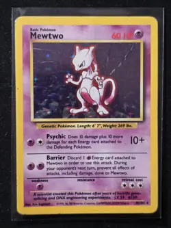 Mewtwo 10/102 Base Set Holo Rare Wizards 1999 Vintage Card C2 - Image 1