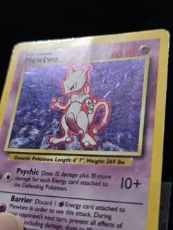 Mewtwo 10/102 Base Set Holo Rare Wizards 1999 Vintage Card C2 - Image 3