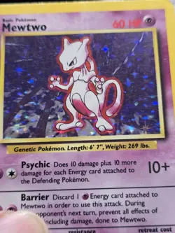 Mewtwo 10/102 Base Set Holo Rare Wizards 1999 Vintage Card C2 - Image 4