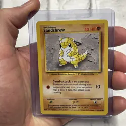 SANDSHREW 62/102 - VINTAGE WOTC POKEMON CARD - Unlimited Edition - NM/MT TCG VTG - Image 1