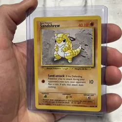 SANDSHREW 62/102 - VINTAGE WOTC POKEMON CARD - Unlimited Edition - NM/MT TCG VTG - Image 2