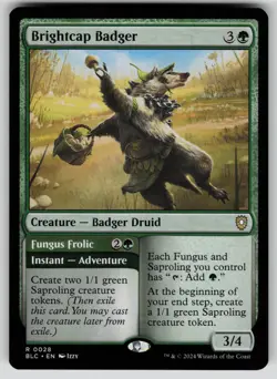 Brightcap Badger Normal R Commander: Bloomburrow 28 NM - Image 1