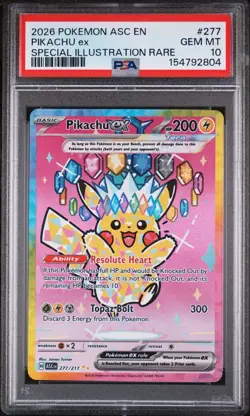 ✨ PSA 10 ✨ - Pikachu ex 277/217 SIR Pokemon ME2.5 Ascended Heroes - Image 1