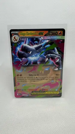 Mega Charizard X ex 013/094 Double Rare Holo Phantasmal Flames 2025 Pokemon NM - Image 1