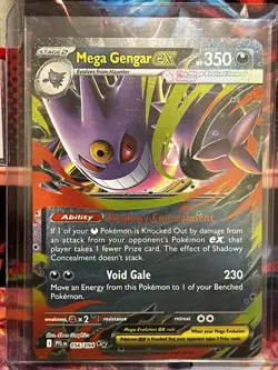Pokemon TCG 2025 Mega Gengar EX 056/094 Me02: Phantasmal Flames Rare Holo PFL NM - Image 1