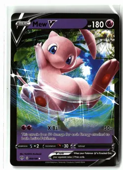 Mew V ⭐ 069/189 Holo V Rare Darkness Ablaze 2020 Pokemon NM - Image 1