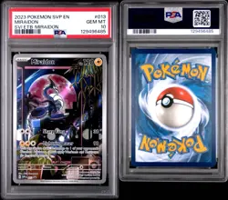 2023 Pokemon SVP EN-SV Black Star Promo Miraidon Scarlet & Violet ETB PSA 10 - Image 3