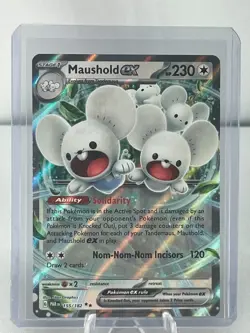 Pokemon Paradox Rift Maushold ex 155/182 Double Rare - Image 1