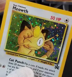 [LP](CR) English Gameboy Exclusive Meowth 10/53 WOTC Promo Holo 2000 Pokemon TCG - Image 1