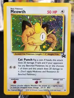 [LP](CR) English Gameboy Exclusive Meowth 10/53 WOTC Promo Holo 2000 Pokemon TCG - Image 2
