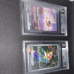 Pokemon Charizard ex SR 151 Beckett 8.5, Magikarp IR Paldea Beckett 8.5 Lot 2023 - Image 1
