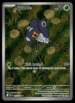 NM ME02: Phantasmal Flames Nymble Illustration Rare 096/094 Pokemon TCG - Image 1