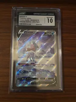 2023 POKEMON CROWN ZENITH GALARIAN GALLERY - HOLO SUICUNE V CGC 10 GEM MINT - Image 1