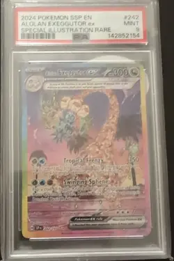 Pokemon Alolan Exeggutor ex Surging Sparks Special Illustration Holo PSA 9 #242 - Image 1