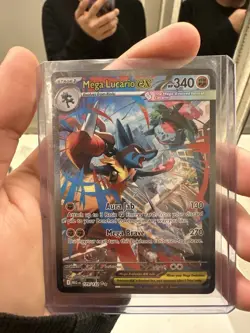 Pokemon Mega Lucario EX Full Art Holo 179/132 Me01 Mega Evolution 340 HP - Image 1