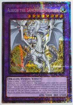 Yugioh Albion the Sanctifre Dragon RA05-EN037 Starlight Rare 1st Edition - Image 1