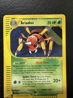 Pokemon TCG Ariados H3/H32 Aquapolis Holo LP - Image 2