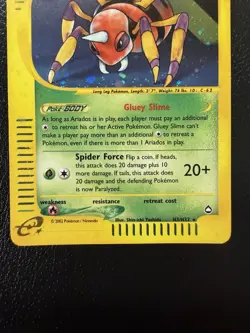 Pokemon TCG Ariados H3/H32 Aquapolis Holo LP - Image 3
