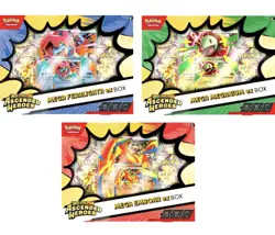 3 Pokemon TCG Ascended Heroes Mega ex Box Bundle Feraligatr Emboar Meganium New - Image 1