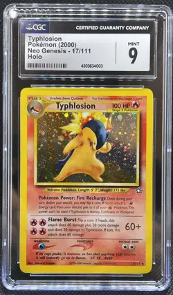 Typhlosion Neo Genesis 17/111 Holo Pokemon NO PSA! Graded 9 Mint! CLEAN 🍭 - Image 1