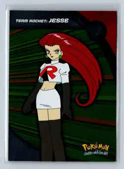 2000 Topps Pokemon TV Animation Heroes Villains Team Rocket Jessie Foil #HV2 - Image 1