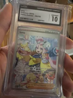 CGC 10 GEM Mint Iono 269/193 Paldea Evolved Special Illustration Rare Pokemon - Image 1