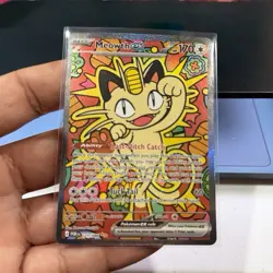 Pokemon TCG Meowth EX 227/088 Full Art Holo Basic Cat 170 HP - Image 1