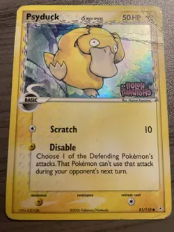 Pokemon | Psyduck 81/110 Ex Holon Phantoms Stamped Reverse Holo (DAMAGED) - Image 1