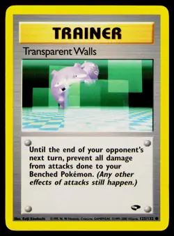 Transparent Walls Unlimited #125/132 Common Pokemon Gym Challenge NM - Image 1