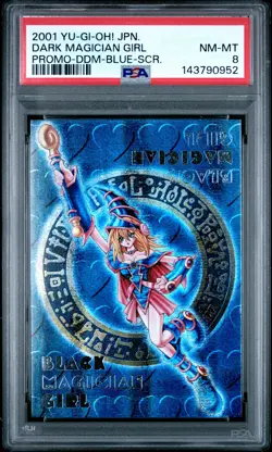2001 YU-GI-OH! JAPANESE PROMO DARK MAGICIAN GIRL PSA 8 - Image 1