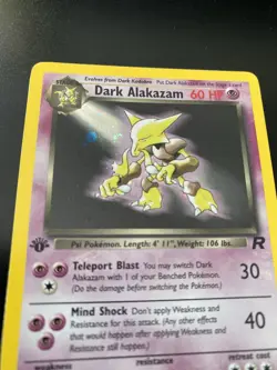 Dark Alakazam 1/82 Team Rocket 1st Edition Holo Rare Pokemon Card WOTC - NM - Image 2