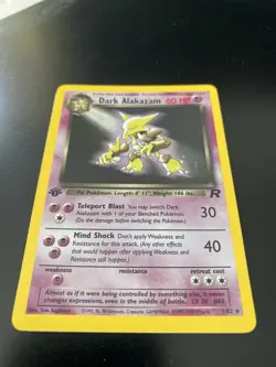 Dark Alakazam 1/82 Team Rocket 1st Edition Holo Rare Pokemon Card WOTC - NM - Image 3
