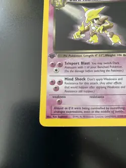Dark Alakazam 1/82 Team Rocket 1st Edition Holo Rare Pokemon Card WOTC - NM - Image 5