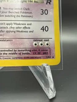 Pokemon Dark Alakazam TCG Team Rocket 1st Edition Holo Rare Card MP 1/82 LP - Image 5