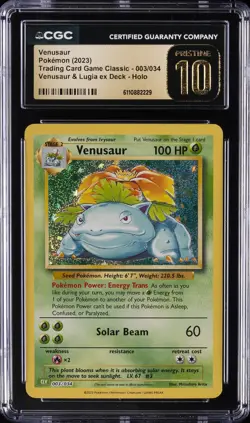 2023 POKEMON TRADING CARD GAME CLASSIC #003/034 VENUSAUR CGC 10 PERFECT - Image 1