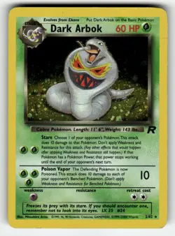 Pokemon Card: Dark Arbok HOLO 2/82 Team Rocket Set Vintage Rare! - Image 1
