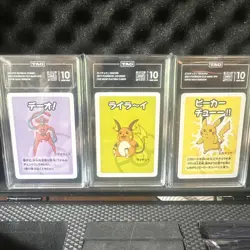 OLD MAID Pokemon TAG Gem Mint 10 Lot Of 3 Graded Cards - Pikachu Raichu Deoxys - Image 1