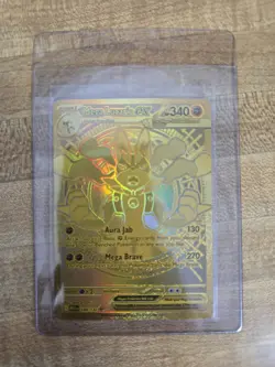 Mega Lucario EX 188/132 Mega Evolution Hyper Rare Gold Card Pokemon TCG - Image 1