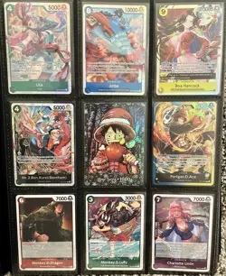 One Piece CCG Binder Collection Lot (English) + Binder -315 Cards NM No Dupes - Image 1